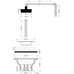 AG Standard Sink Wash Basin Waste Fitting (1-1/4" Outlet)