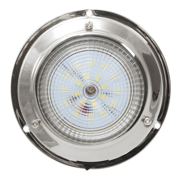 AAA 12V Stainless Dome Light Cool White LED 106mm 3" Dome - 00532-SLD
