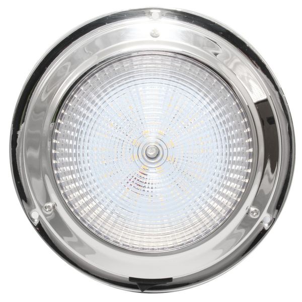 12V Stainless Dome Light Warm White LED 137mm 4" Dome
