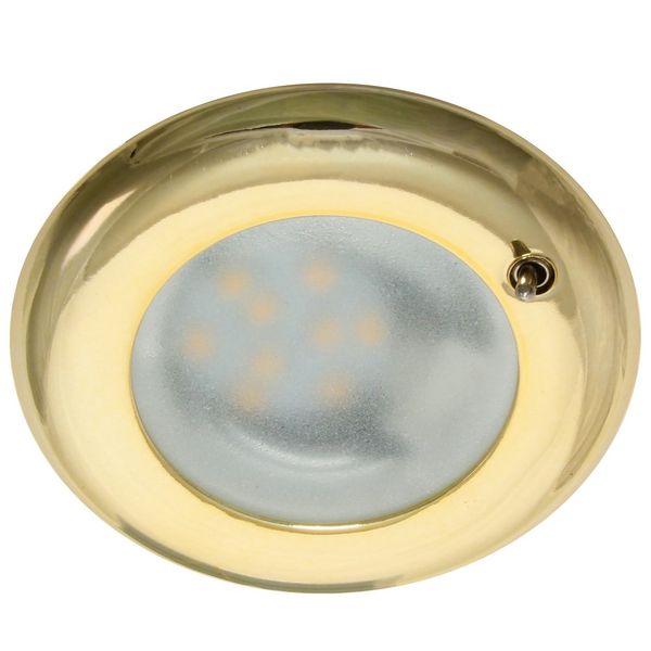 LED Brass Downlight Flush Mount with Switch 8-28V