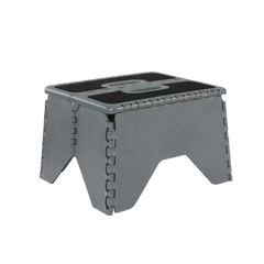 Liberty Foldable Caravan Step with Anti-slip Tread – Black and Grey – Small