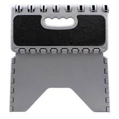 Liberty Foldable Caravan Step with Anti-slip Tread – Black and Grey – Large