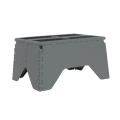 Liberty Foldable Caravan Step with Anti-slip Tread – Black and Grey – Large