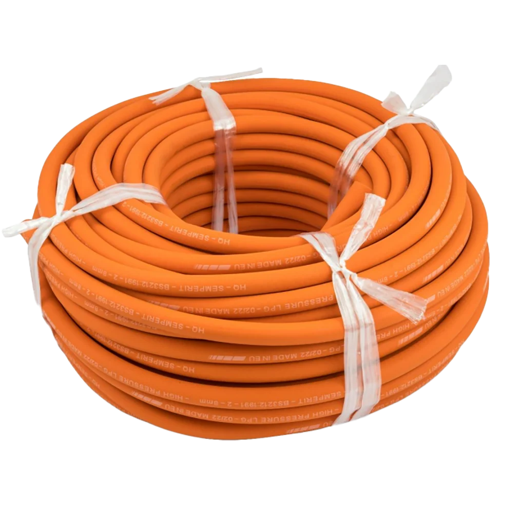 50m x 8mm Orange BS3212/2 LPG Gas Hose without Reel