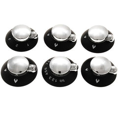 Thetford Enigma Oven, Grill-Hob Knob Kit Black and Chrome - SSPA1204.CR