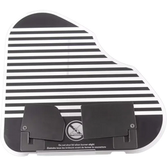 Thetford Left Hand Striped Black Triangle Hob Glass Lid with Heatshield