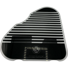 Thetford Right Hand Striped Black Triangle Hob Glass Lid