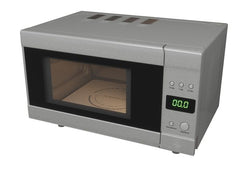 Flatbed Microwave in Silver Without Rotating Plate (230V, 700W, 20L)