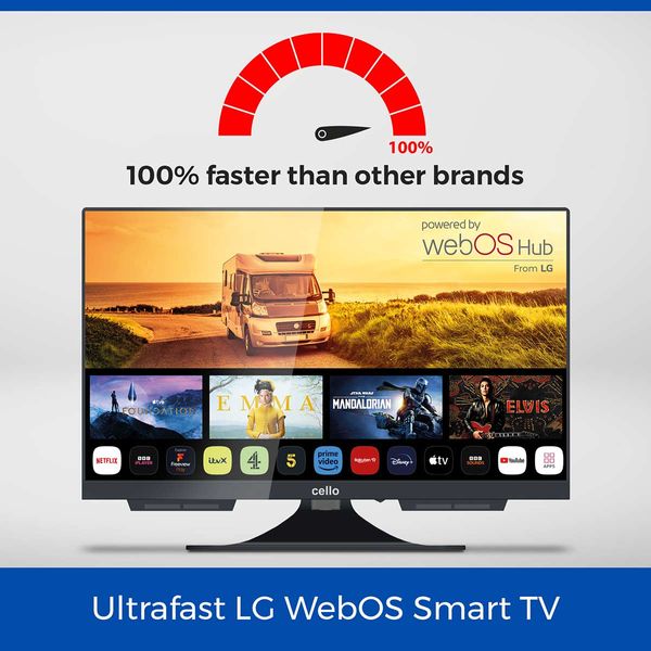 Cello 19" Smart WebOS 12V/230V Traveller TV with Perfect Pitch - C1924WSTRAV
