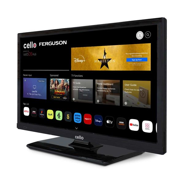 Cello 19″ Smart WebOS 12-Volt Traveller TV – Freeview, Perfect Pitch Sound | Model C19WSTRAVPB