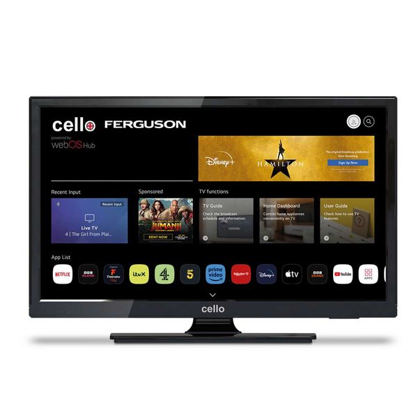 Cello 19″ Smart WebOS 12-Volt Traveller TV – Freeview, Perfect Pitch Sound | Model C19WSTRAVPB