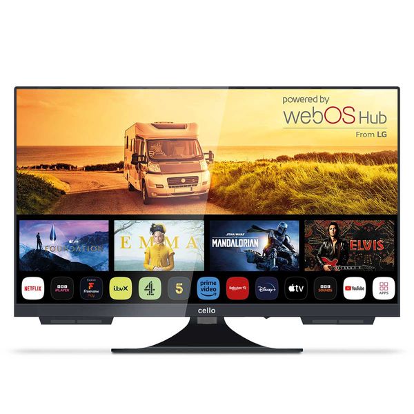 Cello 24" Smart WebOS 12V/230V Traveller TV with Perfect Pitch - C2424WSTRAV
