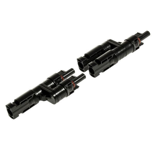 MC4 M/F 2-Way Solar Panel Connectors Dual Pack
