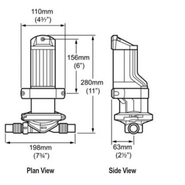 Whale Gulper 320 Marine Bilge/Waste Pump with Strainer 12V - BP2052