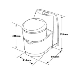 Thetford Cassette Toilet C223CS Basic - 200851